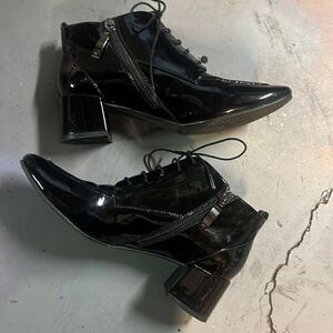 Size 4.5 Black Patent Leather Gerry Weber Loafers